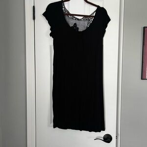 Black Dress with Lace Detail